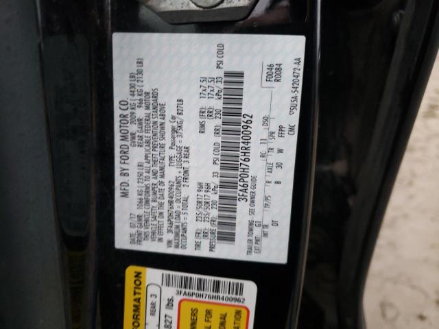 Photo 12 VIN: 3FA6P0H76HR400962 - FORD FUSION SE 