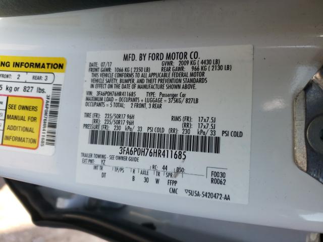 Photo 9 VIN: 3FA6P0H76HR411685 - FORD FUSION SE 