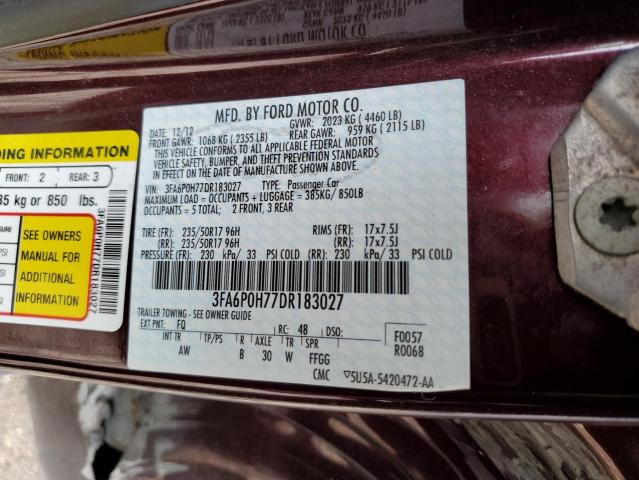 Photo 11 VIN: 3FA6P0H77DR183027 - FORD FUSION 