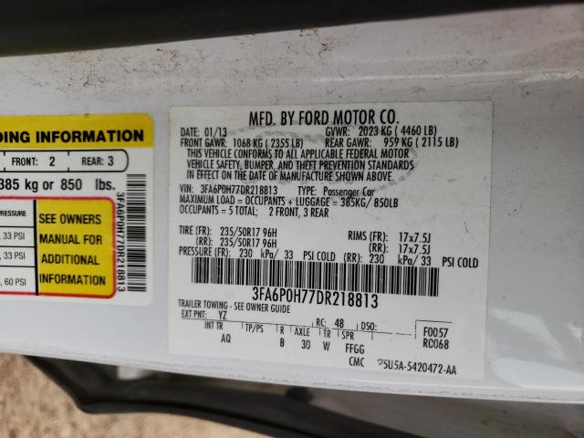 Photo 9 VIN: 3FA6P0H77DR218813 - FORD FUSION SE 