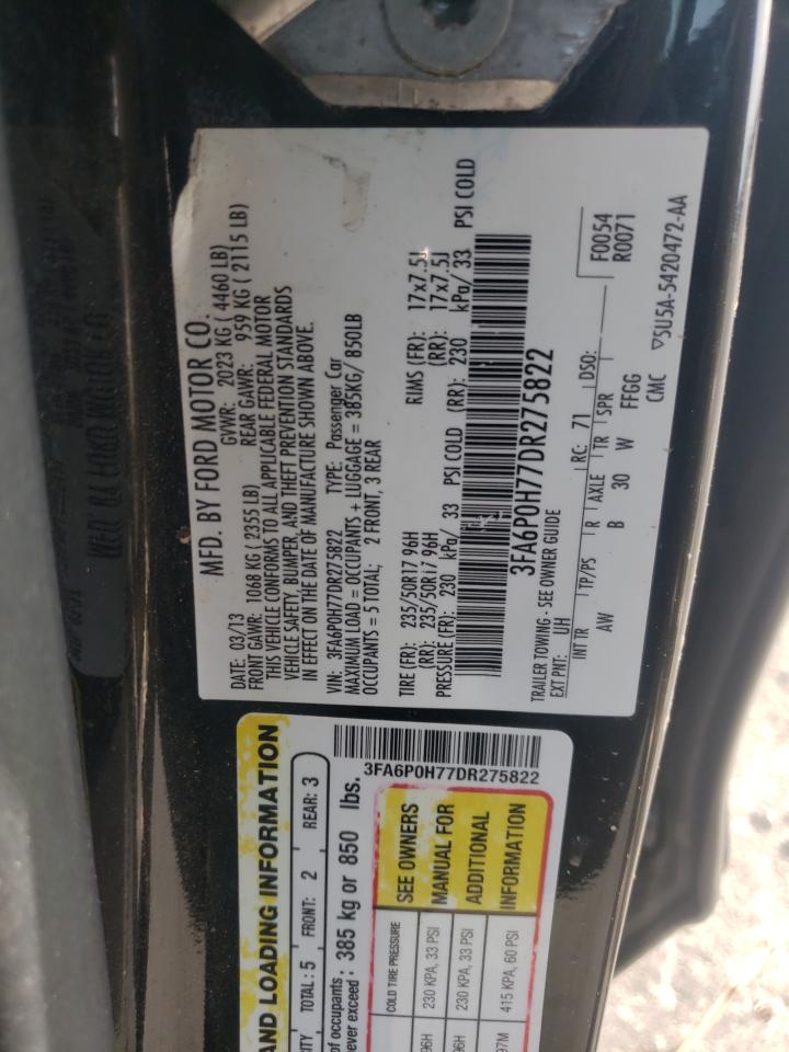 Photo 11 VIN: 3FA6P0H77DR275822 - FORD FUSION 