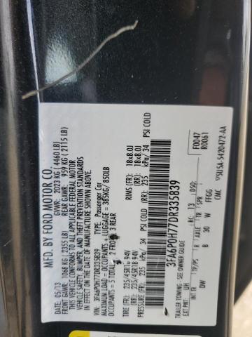 Photo 12 VIN: 3FA6P0H77DR335839 - FORD FUSION SE 