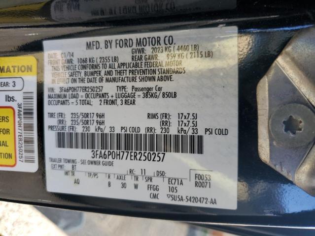 Photo 11 VIN: 3FA6P0H77ER250257 - FORD FUSION 