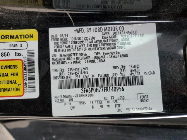 Photo 11 VIN: 3FA6P0H77FR140956 - FORD FUSION SE 