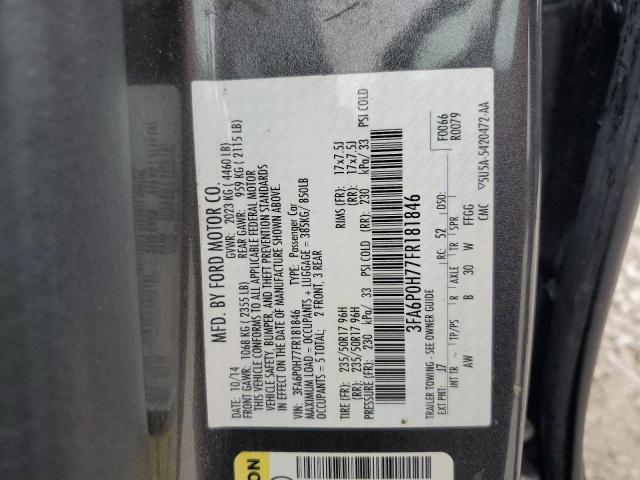 Photo 12 VIN: 3FA6P0H77FR181846 - FORD FUSION 