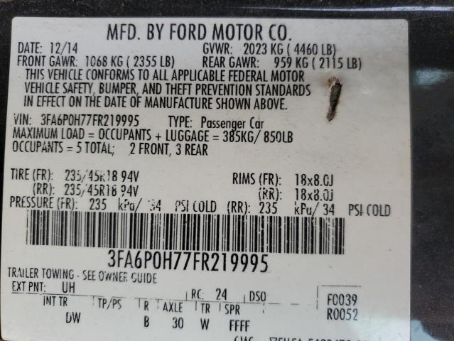 Photo 11 VIN: 3FA6P0H77FR219995 - FORD FUSION 