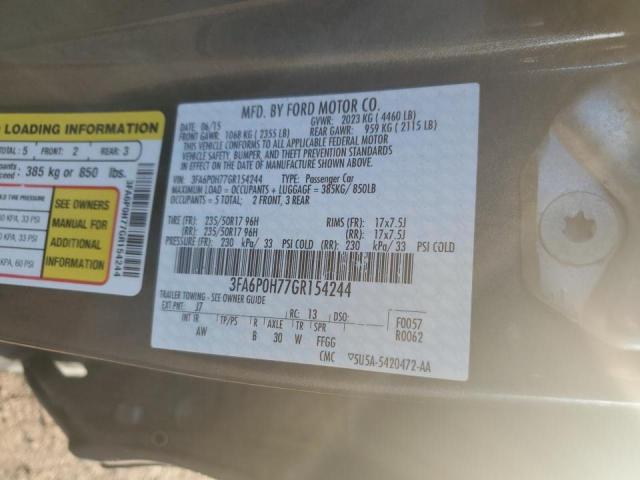 Photo 11 VIN: 3FA6P0H77GR154244 - FORD FUSION SE 