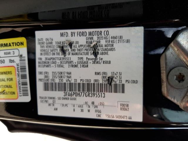 Photo 9 VIN: 3FA6P0H77GR395513 - FORD FUSION SE 