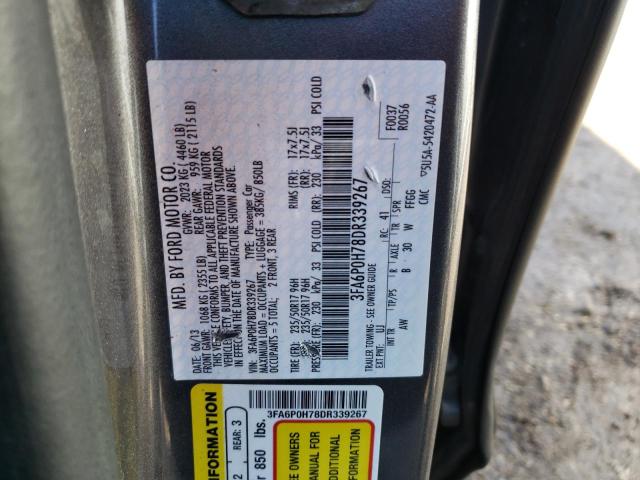 Photo 12 VIN: 3FA6P0H78DR339267 - FORD FUSION SE 