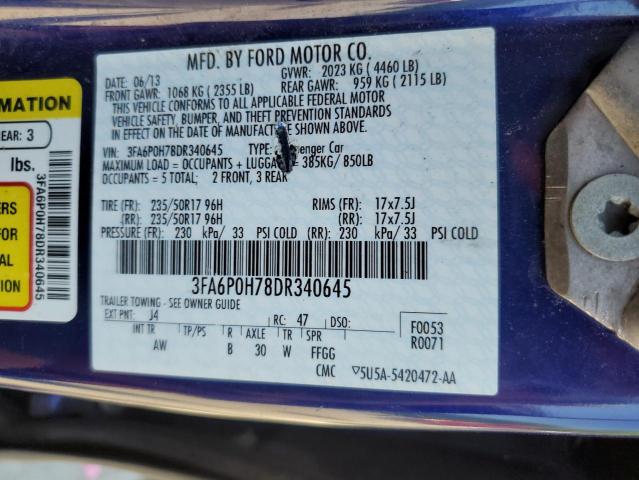 Photo 11 VIN: 3FA6P0H78DR340645 - FORD FUSION 