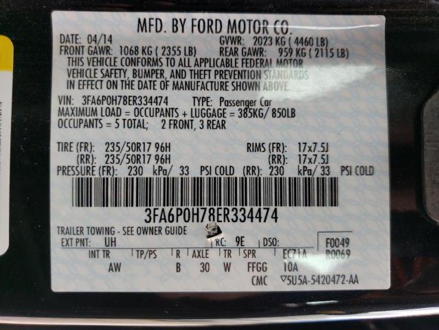 Photo 11 VIN: 3FA6P0H78ER334474 - FORD FUSION 