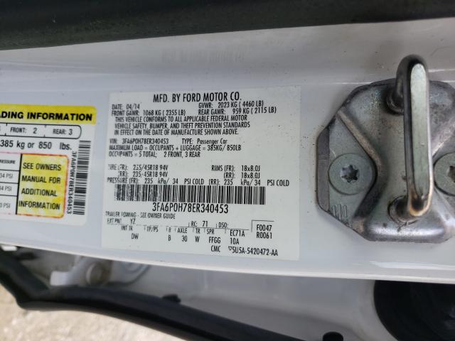 Photo 9 VIN: 3FA6P0H78ER340453 - FORD FUSION SE 