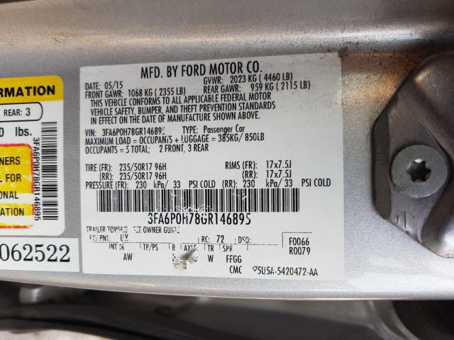 Photo 9 VIN: 3FA6P0H78GR146895 - FORD FUSION SE 