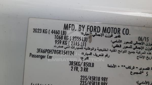 Photo 3 VIN: 3FA6P0H78GR154124 - FORD FUSION 