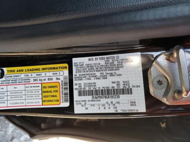 Photo 9 VIN: 3FA6P0H78GR185230 - FORD FUSION SE 