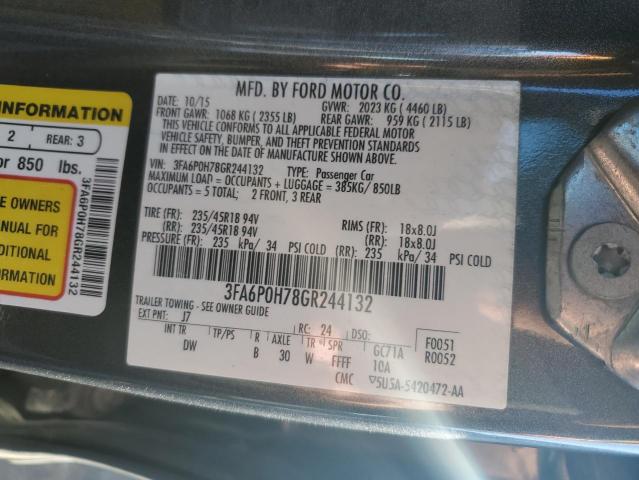 Photo 11 VIN: 3FA6P0H78GR244132 - FORD FUSION 