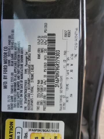 Photo 11 VIN: 3FA6P0H78GR279303 - FORD FUSION SE 