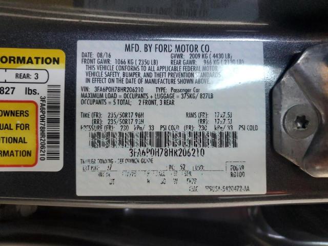 Photo 11 VIN: 3FA6P0H78HR206210 - FORD FUSION SE 