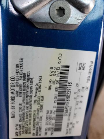 Photo 11 VIN: 3FA6P0H78HR229518 - FORD FUSION 