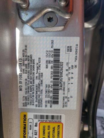 Photo 11 VIN: 3FA6P0H78HR260302 - FORD FUSION 