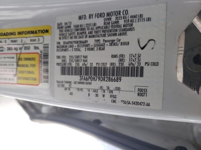 Photo 9 VIN: 3FA6P0H79DR286689 - FORD FUSION SE 