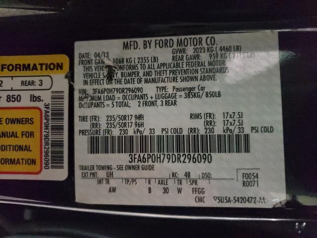 Photo 9 VIN: 3FA6P0H79DR296090 - FORD FUSION SE 