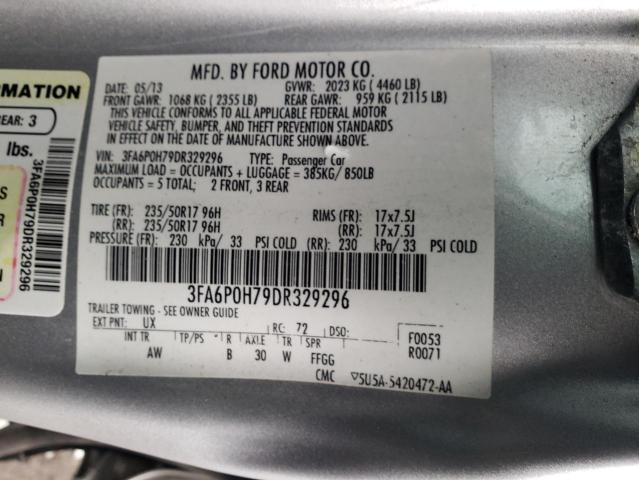 Photo 11 VIN: 3FA6P0H79DR329296 - FORD FUSION SE 