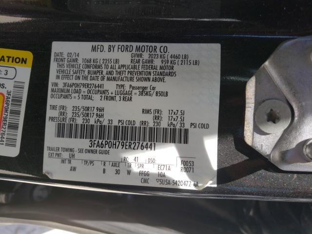 Photo 9 VIN: 3FA6P0H79ER276441 - FORD FUSION SE 