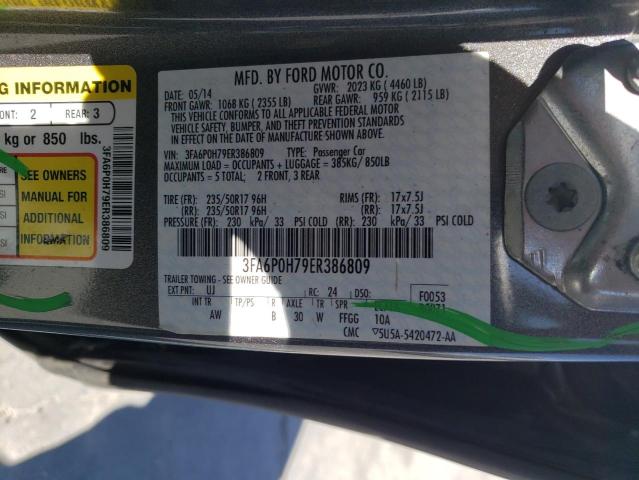 Photo 11 VIN: 3FA6P0H79ER386809 - FORD FUSION SE 