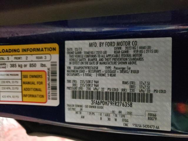 Photo 11 VIN: 3FA6P0H79FR276358 - FORD FUSION SE 