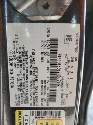 Photo 12 VIN: 3FA6P0H79GR105546 - FORD FUSION SE 