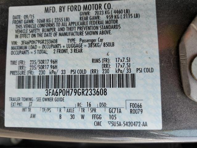 Photo 11 VIN: 3FA6P0H79GR233608 - FORD FUSION SE 