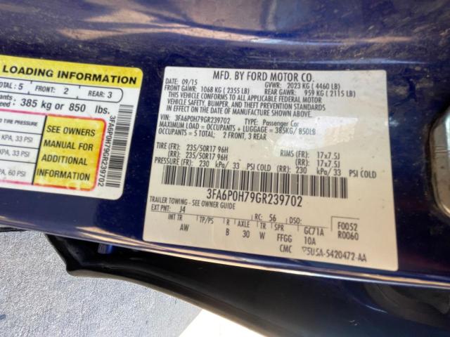 Photo 9 VIN: 3FA6P0H79GR239702 - FORD FUSION 