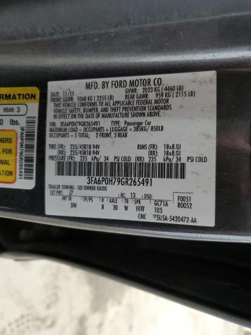 Photo 11 VIN: 3FA6P0H79GR265491 - FORD FUSION 