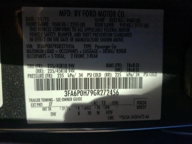 Photo 11 VIN: 3FA6P0H79GR272456 - FORD FUSION 