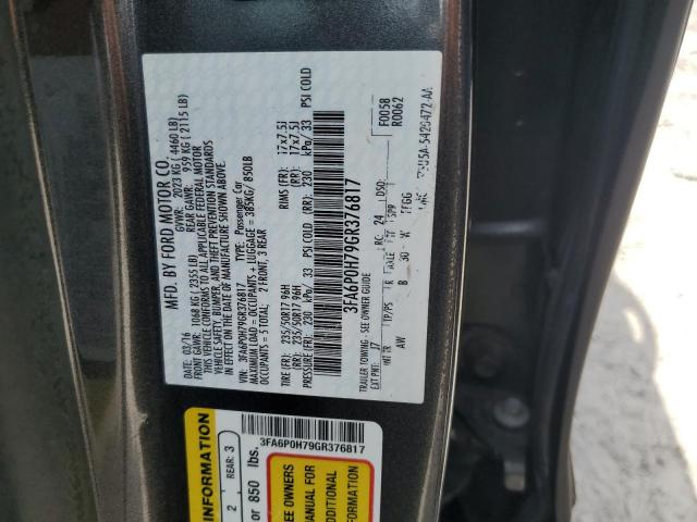 Photo 11 VIN: 3FA6P0H79GR376817 - FORD FUSION SE 