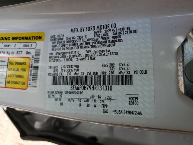 Photo 11 VIN: 3FA6P0H79HR131310 - FORD FUSION SE 