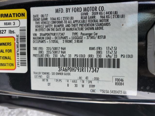 Photo 11 VIN: 3FA6P0H79JR117347 - FORD FUSION SE 