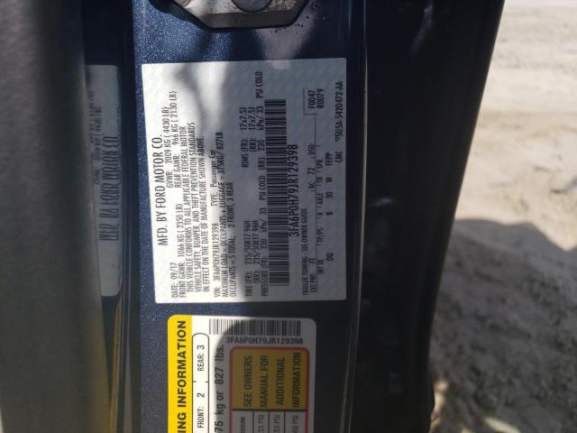 Photo 11 VIN: 3FA6P0H79JR129398 - FORD FUSION SE 