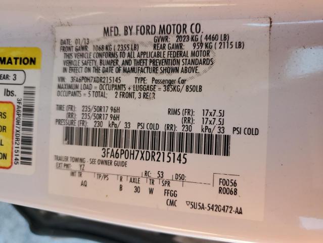 Photo 11 VIN: 3FA6P0H7XDR215145 - FORD FUSION SE 