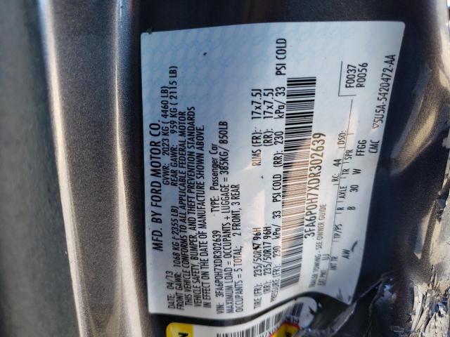 Photo 12 VIN: 3FA6P0H7XDR302639 - FORD FUSION 