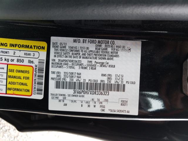 Photo 9 VIN: 3FA6P0H7XDR336323 - FORD FUSION SE 