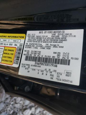 Photo 9 VIN: 3FA6P0H7XER179166 - FORD FUSION SE 