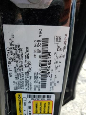 Photo 11 VIN: 3FA6P0H7XER213591 - FORD FUSION 