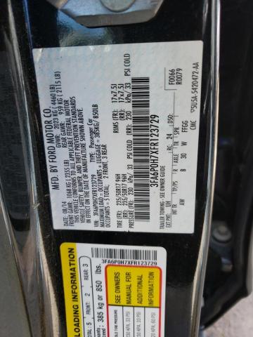 Photo 9 VIN: 3FA6P0H7XFR123729 - FORD FUSION SE 