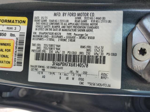 Photo 11 VIN: 3FA6P0H7XGR140578 - FORD FUSION SE 