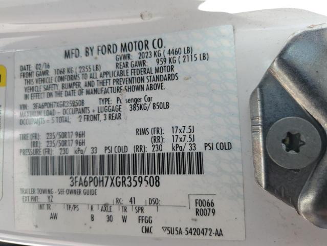 Photo 11 VIN: 3FA6P0H7XGR359508 - FORD FUSION 