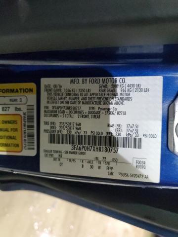 Photo 11 VIN: 3FA6P0H7XHR180757 - FORD FUSION SE 