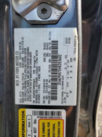 Photo 12 VIN: 3FA6P0H7XHR203602 - FORD FUSION SE 