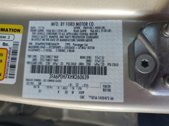 Photo 12 VIN: 3FA6P0H7XHR260639 - FORD FUSION SE 